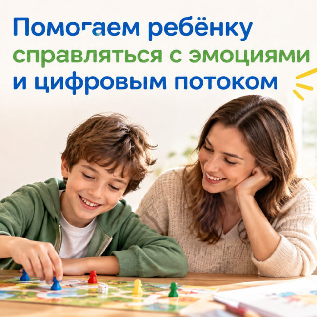 Помогаем ребёнку справляться с эмоциями и цифровым потоком